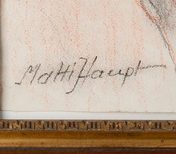 MATTI HAUPT, blandteknik på papper, signerad.