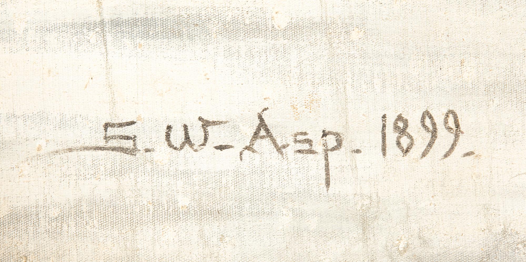 Okänd konstnär 1900-tal ,  Fångar på marsch i vinterlandskap.