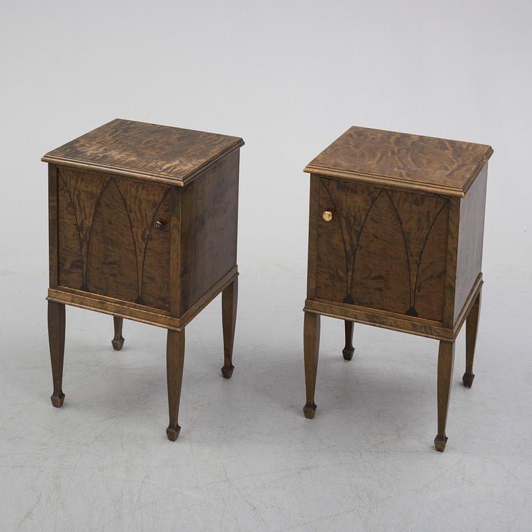 a pair of Art Déco bedside tables.