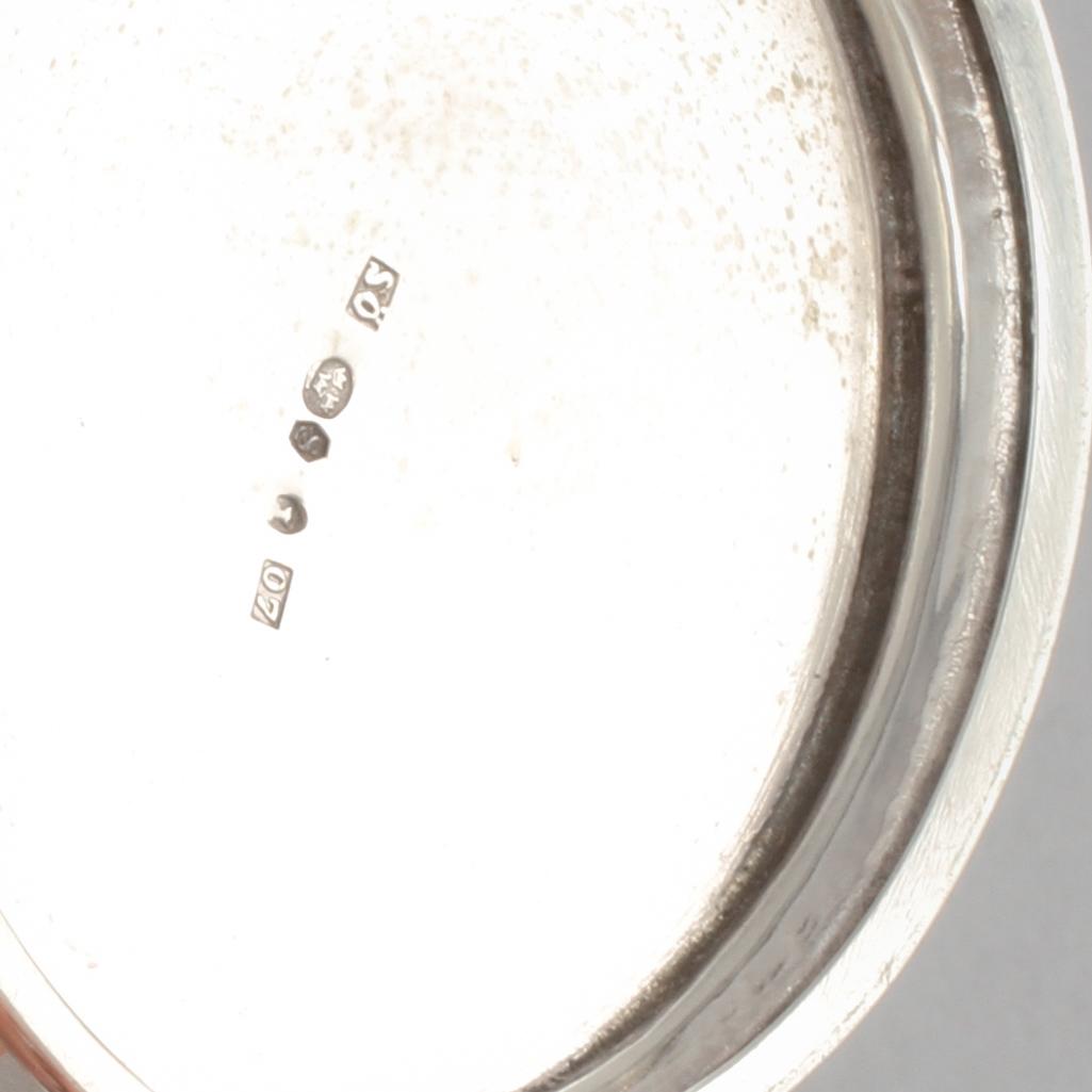 SOCKERSKÅL, GRÄDDSNIPA SAMT SOCKERTÅNG, silver, 1900-tal, vikt 400 gram.