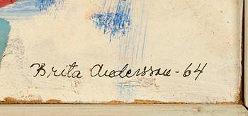 Okänd konstnär, Collage, sign Brita Andersson och daterad 1964.