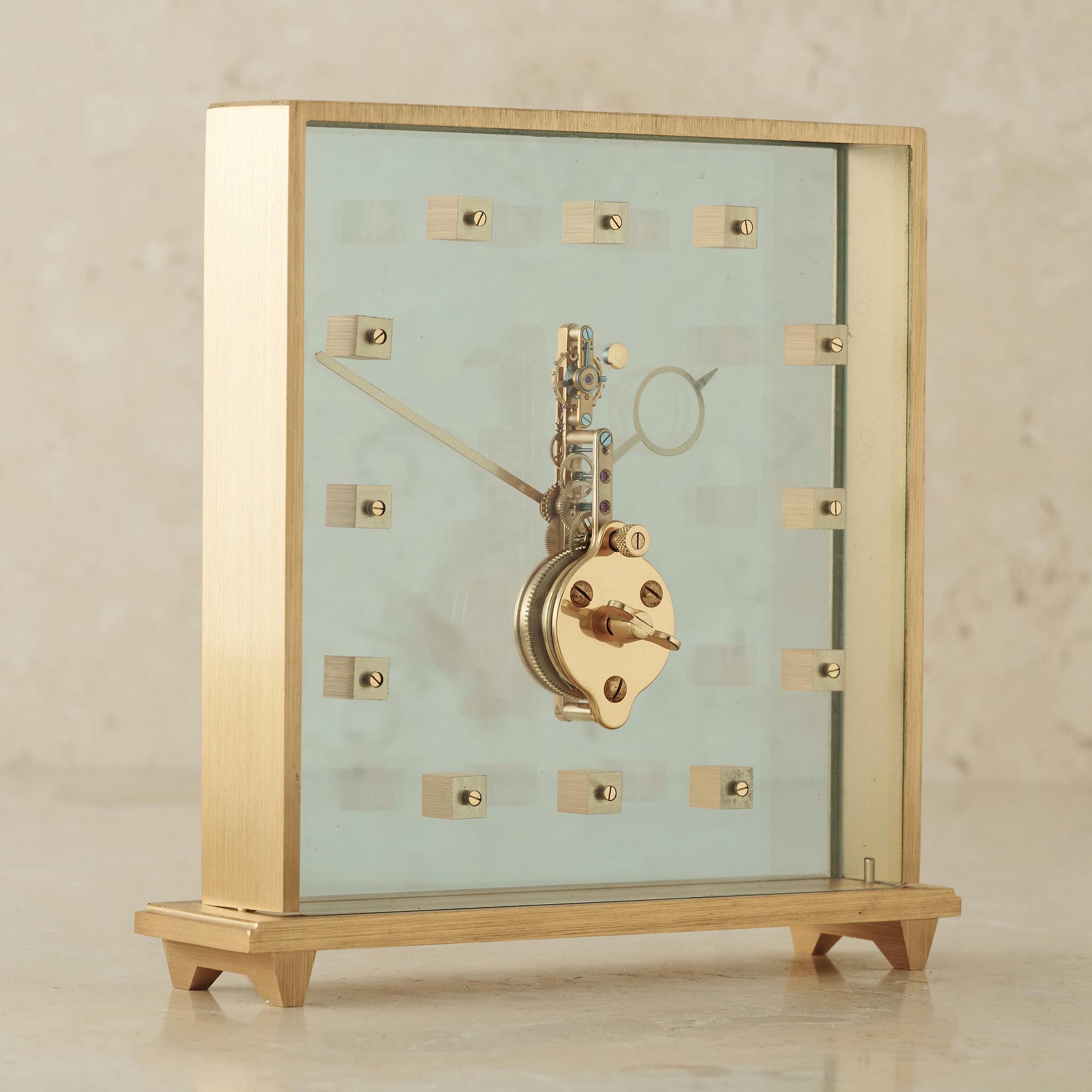 JAEGER-LECOULTRE, Pendulette, bordsur, 150 x 160 x 4 mm,