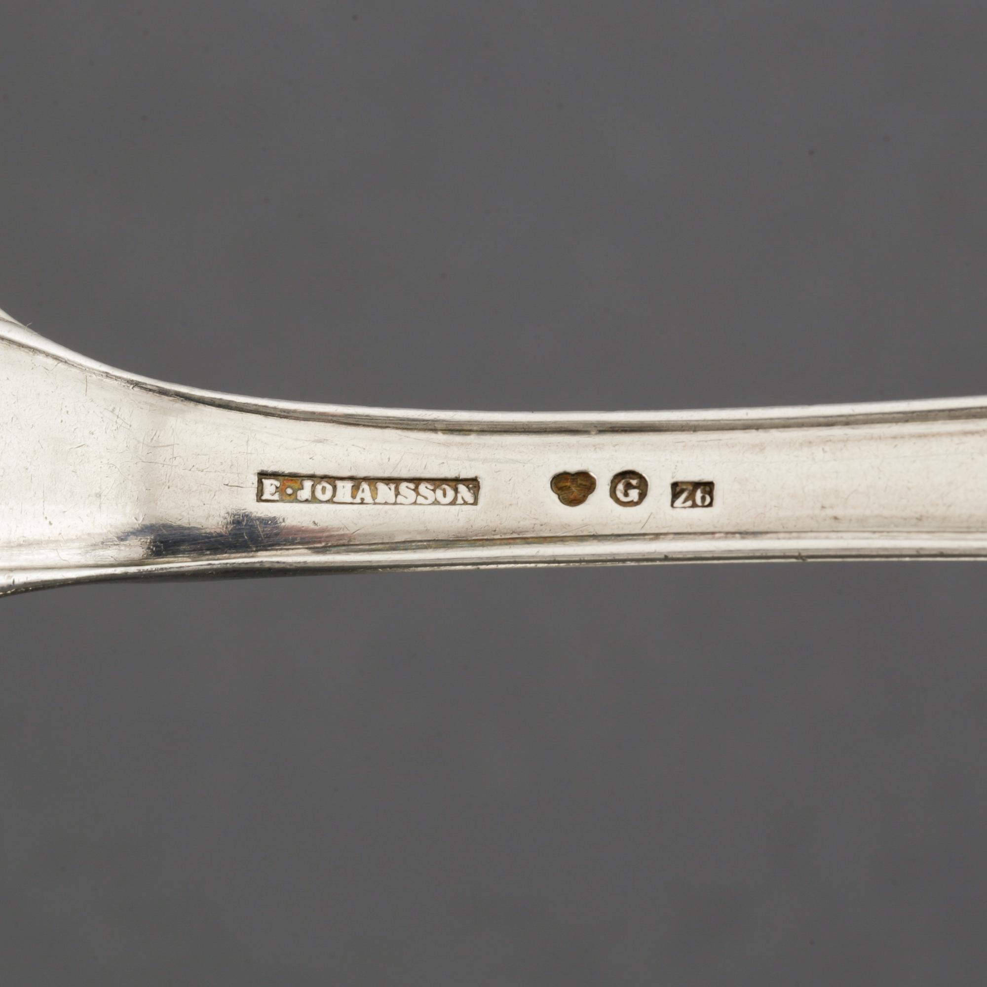 Seven pieces of silver cutlery, Gothenburg, 1794 and 1902.
