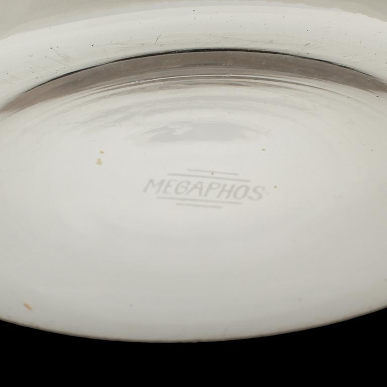 TAKLAMPA, "Sistrah-pendel", formgiven av Otto Müller, Megaphos, 1900-talets första hälft, höjd 60 cm.