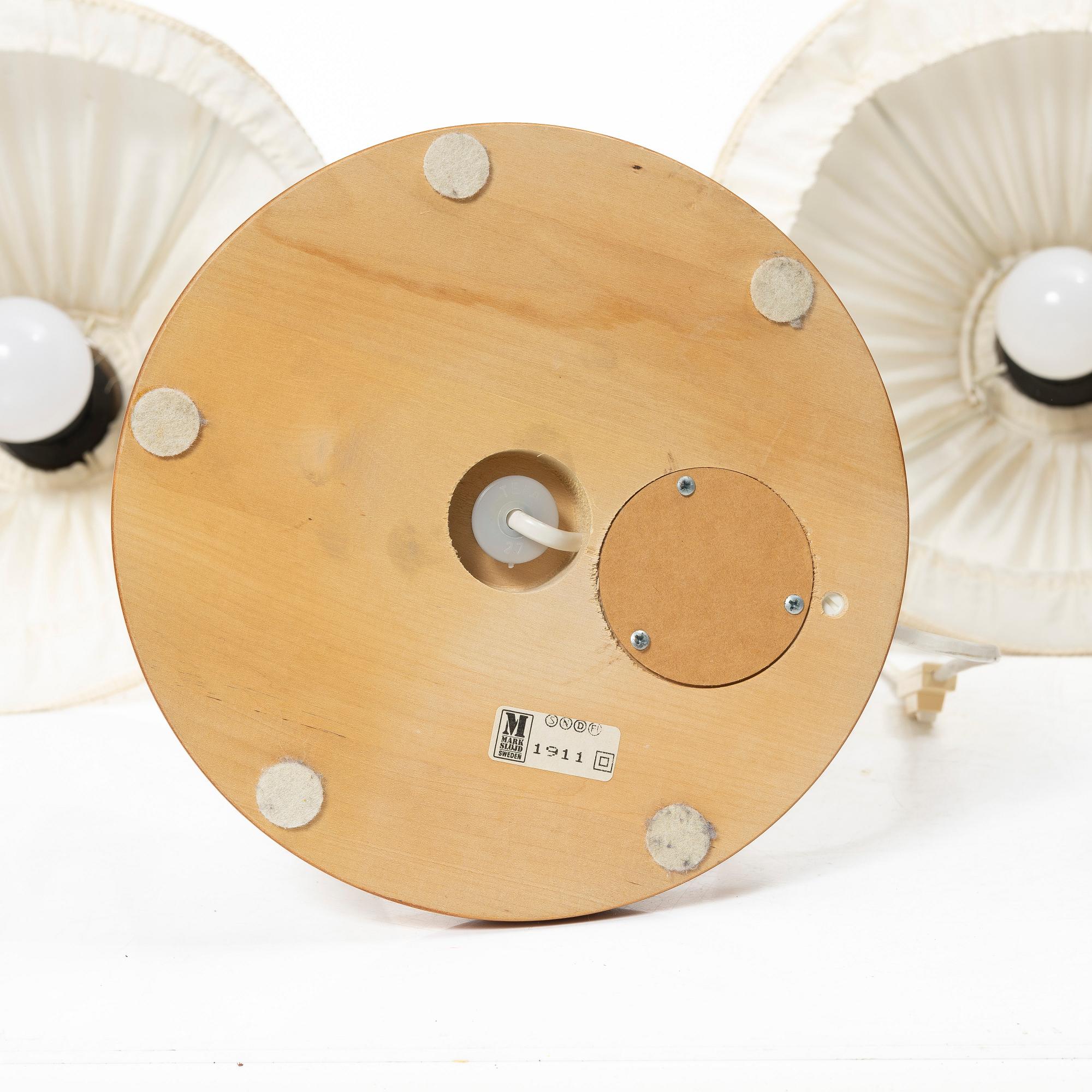 A pair of table lamps, Markslöjd, Sweden, second half of the 20th century.