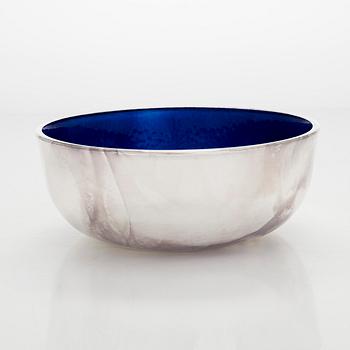 A sterling silver and enamel bowl, maker's mark of A. Tillander, Turku 2005.