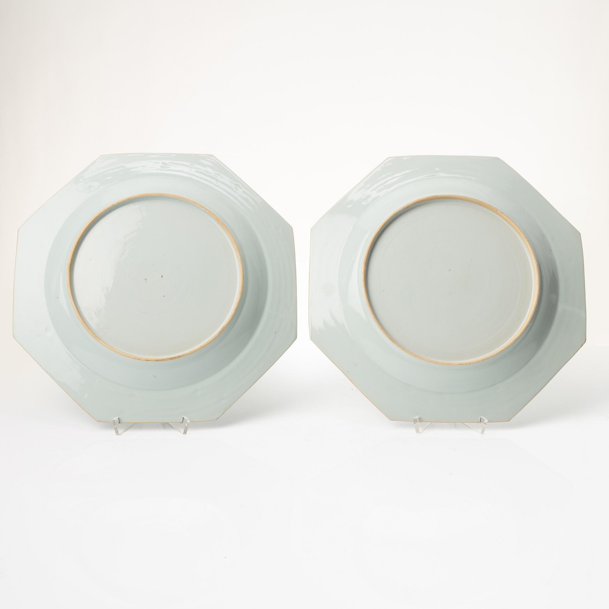 Fat, ett par, kompaniporslin. Qingdynastin, Qianlong (1736-95).