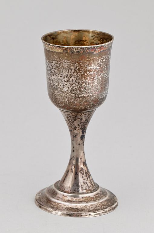SUPKALK, silver, Sverige, otydliga stämplar, 1802. Vikt ca 50 gram.