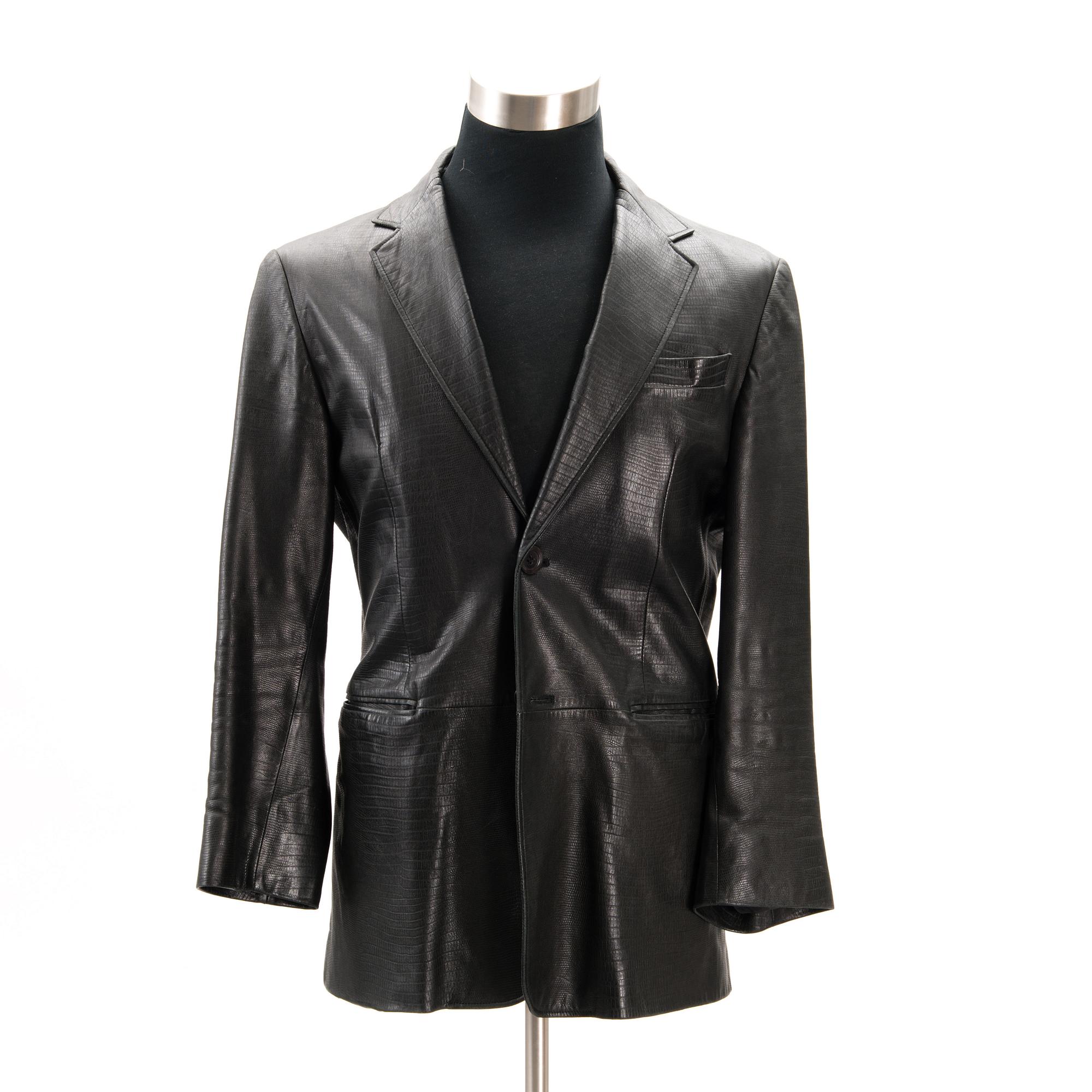 Armani collezioni leather jacket best sale