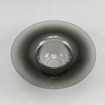 Timo Sarpaneva, a 'Cardinal's hat' glass bowl, Iittala, signed and dated -57.