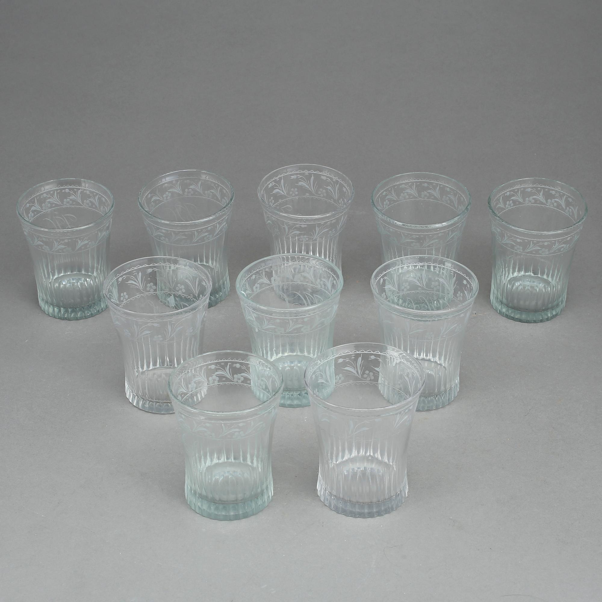 GLAS, 10 st, tidigt 1800-tal.