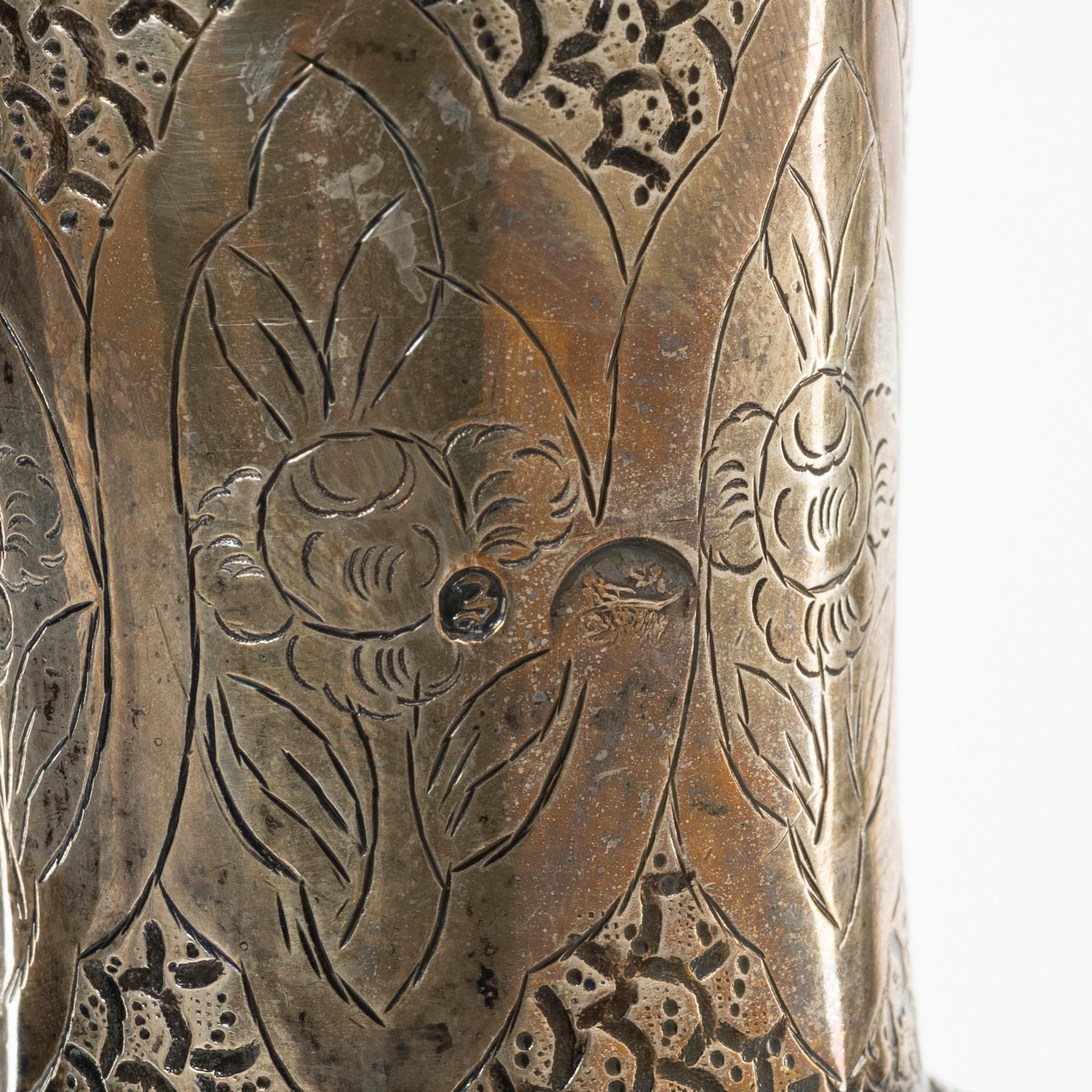 An Ottoman Empire silver pot, circa 1900.