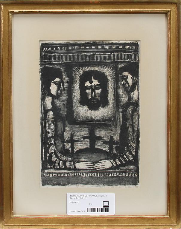 GEORGES ROUAULT, litografi, II état av II, 1930.