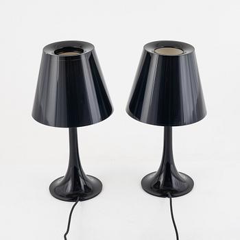 Philippe Starck, bordslampor, ett par, "Miss K", Flos, Italien.
