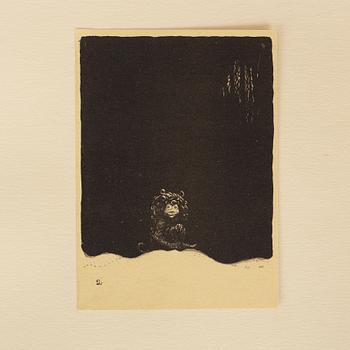 JOHN BAUER, "Troll", svit om tio litografier, osignerade, Ernst Bauers Förlag Göteborg, A. Börtzells, 1915.