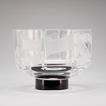 SKÅL, glas. "Cats" signerad Gunnar Cyrén. Orrefors 4688-13.