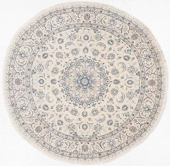 A Nain rug, diameter a. 247 cm.