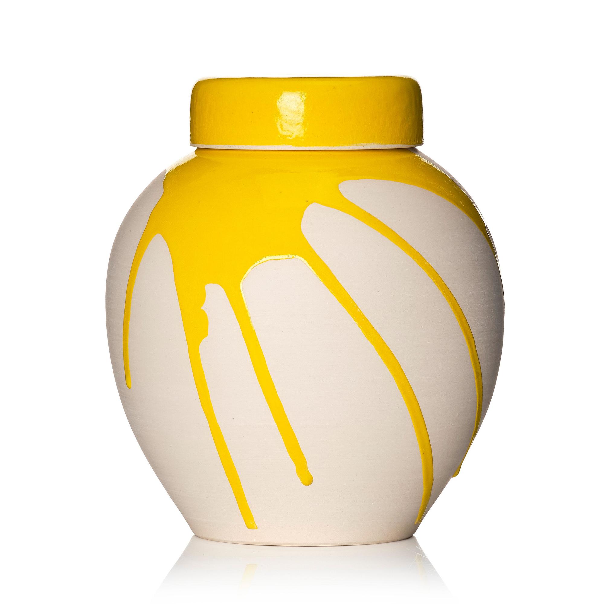 Åsa Bonnier, a 'Splash' ceramic jar with cover, Paris 2006.