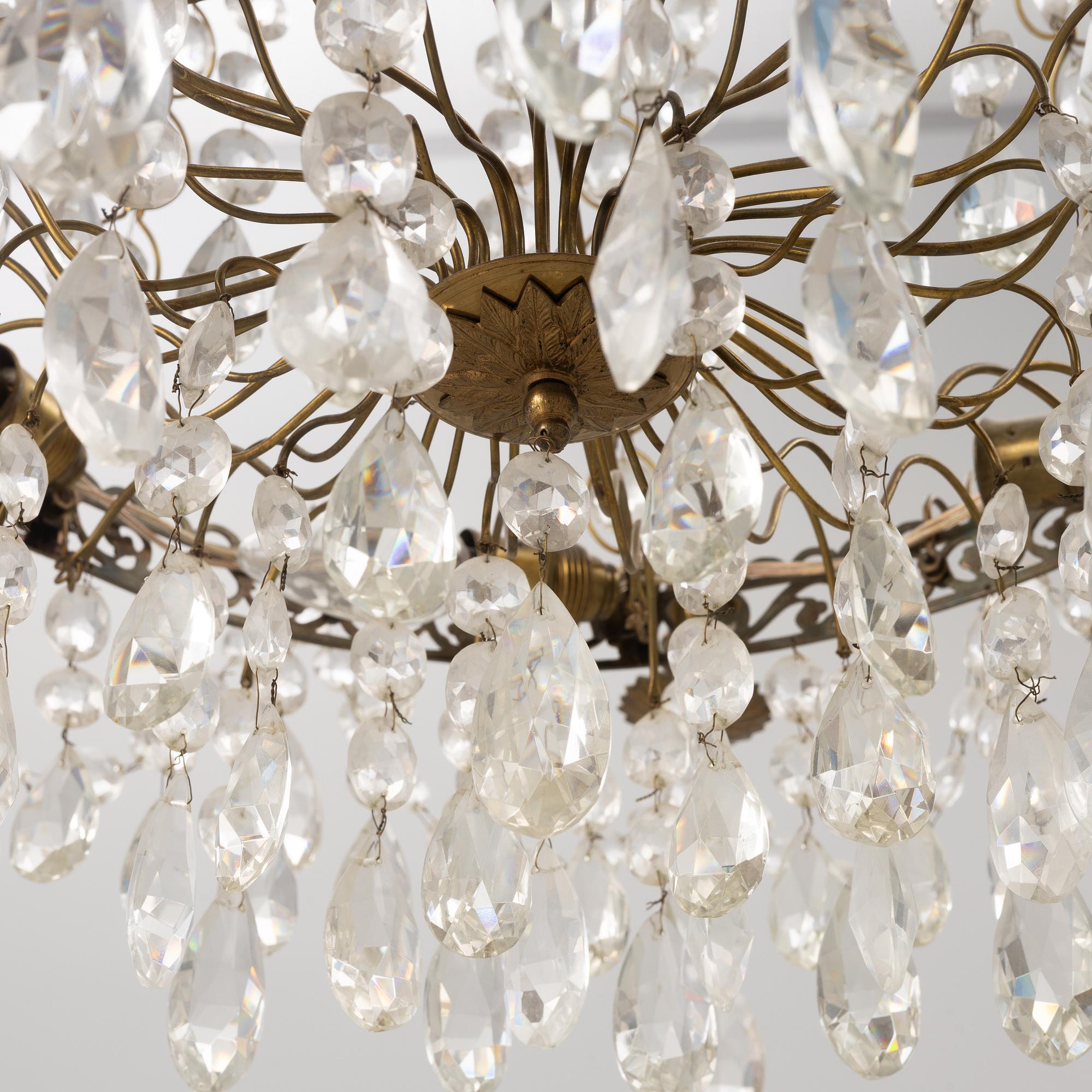 Chandelier, Gustavian style, mid-20th century.