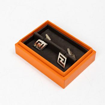 Hermès, Cufflinks, sterling silver.