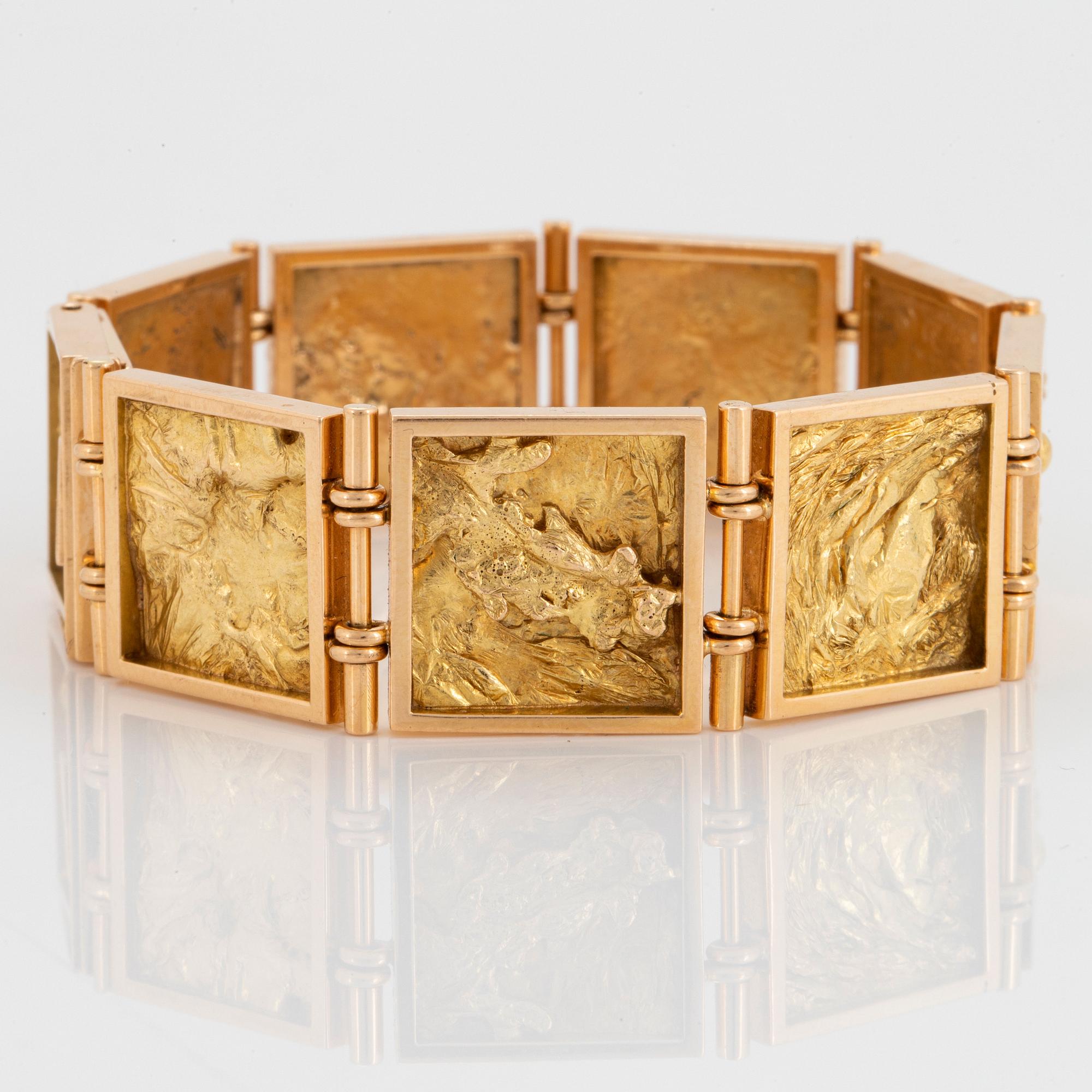 Rey Urban, an 18k red gold bracelet, Stockholm 1967.