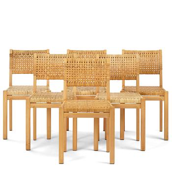 231. Aino Aalto, a set of six chairs model "615", Artek, Finland, second half of the 20th century.