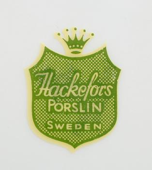 MATSERVIS, 49 delar, porslin, Hackefors, 1900-talets mitt.