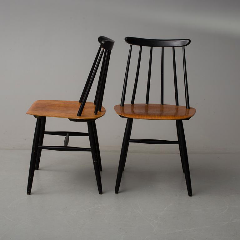 STOLAR, 3 st, "Fanett", Ilmari Tapiovaara, Edsbyverken, formgiven 1958.