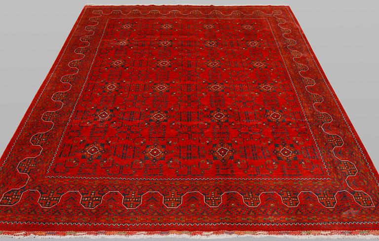 Matta, Afghan, ca 298 x 251 cm.