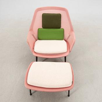 Ronan & Erwan Bouroullec, "Slow chair", Vitra, armchair and footstool.