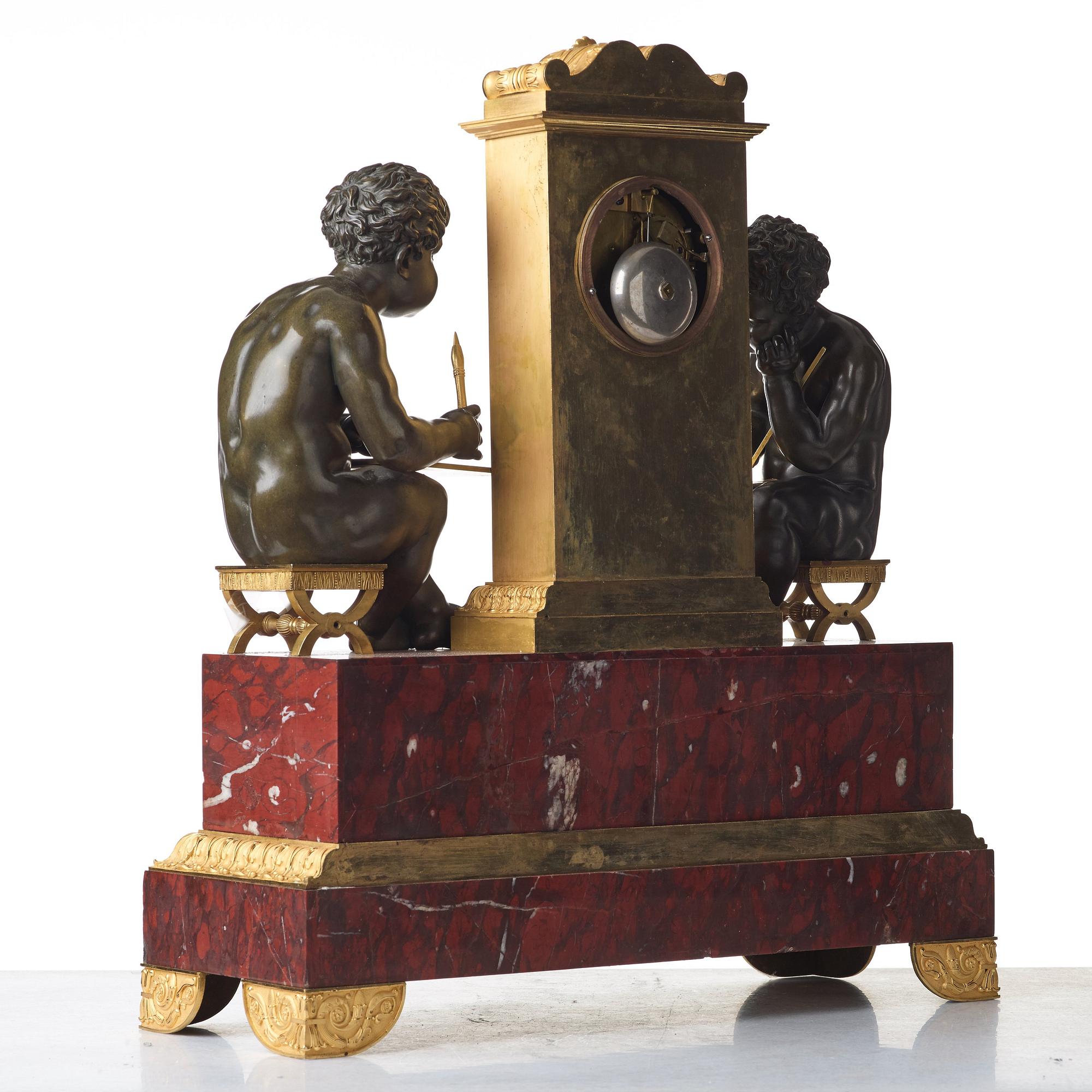 BORDSPENDYL, "Mer Du Blanche, Mer du Nord", Frankrike, 1800-talets början, empire.