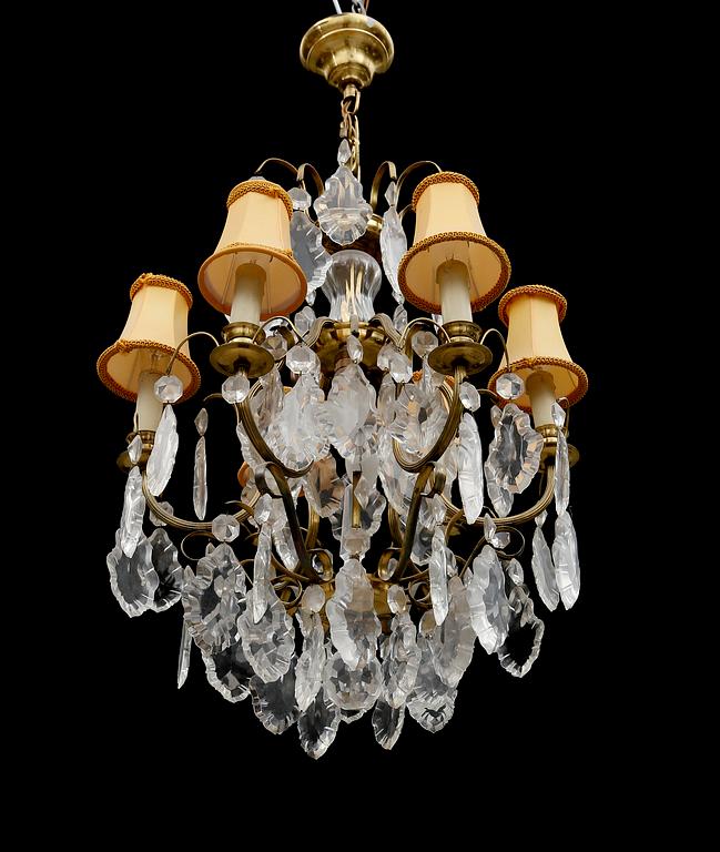 LJUSKRONA, barockstil, 1900-talets mitt. Höjd ca 60 cm.