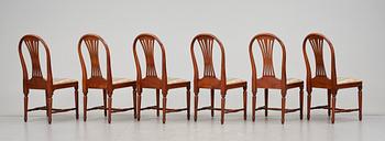 MATSALSGRUPP, 6+1 delar, gustaviansk stil, 1900-talets mitt.