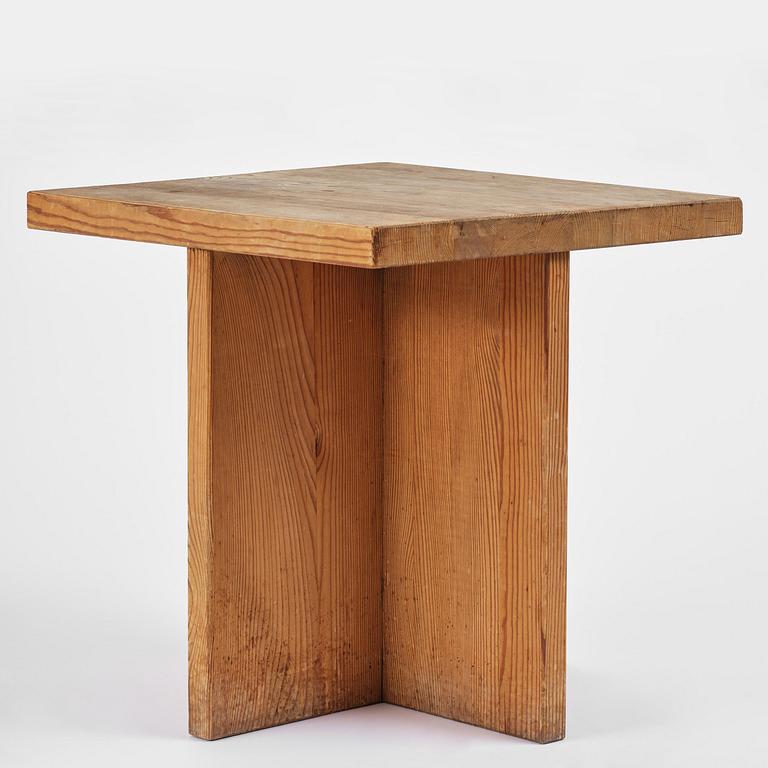 Axel Einar Hjorth, a stained pine "Lovö" table, Nordiska Kompaniet, Sweden, 1930s.