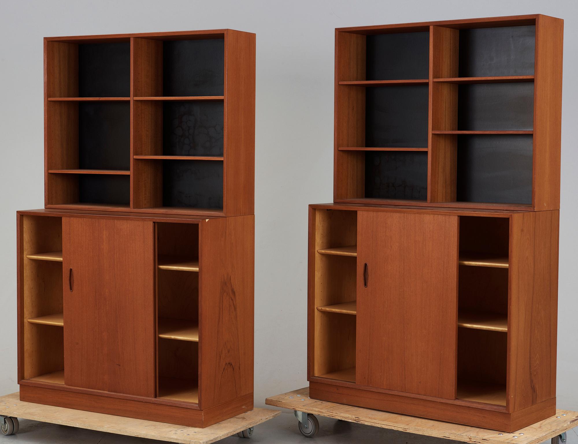 BOKHYLLOR, ett par, Hugo Troeds, 1950-/60-tal.