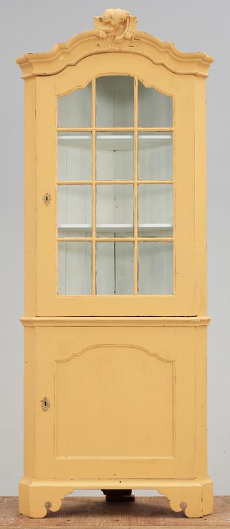 HÖRNSKÅP, rokokostil, möjligen England, 1800-tal.