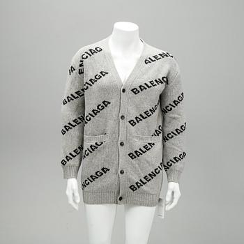 Balenciaga, a knitted wool and camel hair mix cardigan, size M.