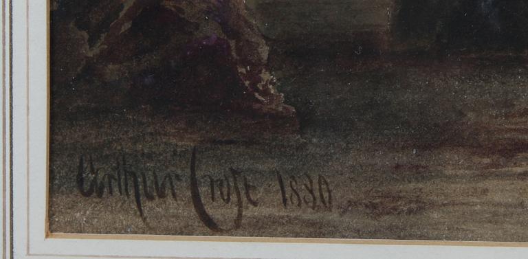ARTHUR CROFT, akvarell, sign o dat 1880.