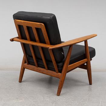 HANS J WEGNER, a 'GE-240'/'Cigarren' teak easy chair, Denmark.