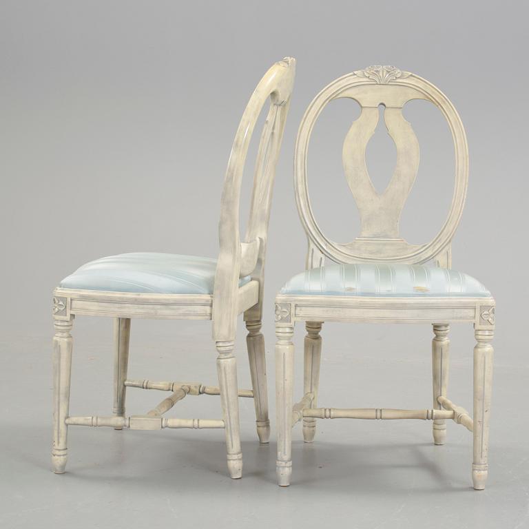 STOLAR, 4 st. Gustaviansk stil, den s k Svenska modellen. 1900-talets slut.