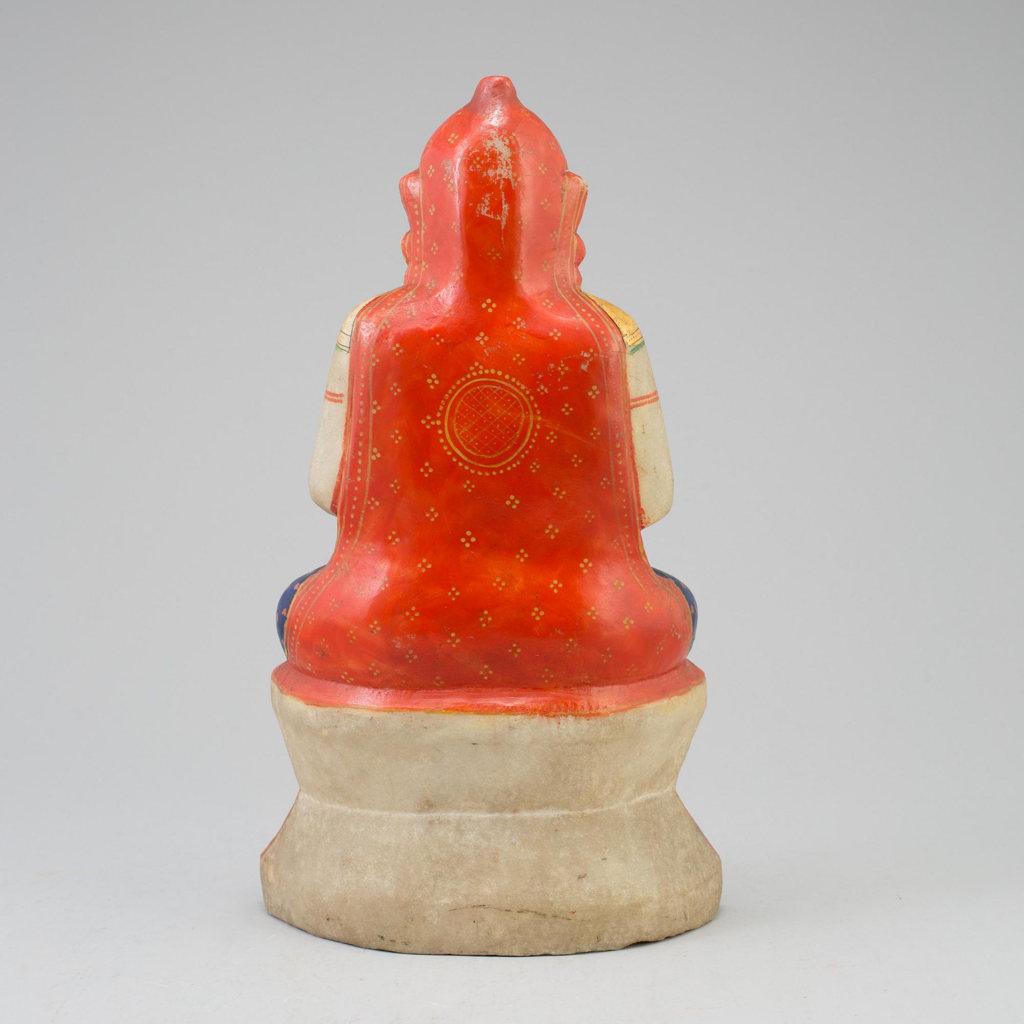 An alabaster sculpture of a deity, India, 20th Century.