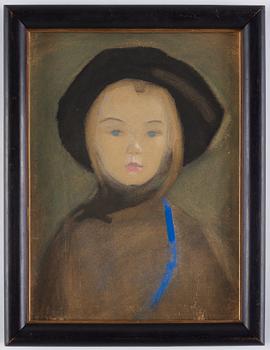 Helene Schjerfbeck, "Girl with Blue Ribbon".