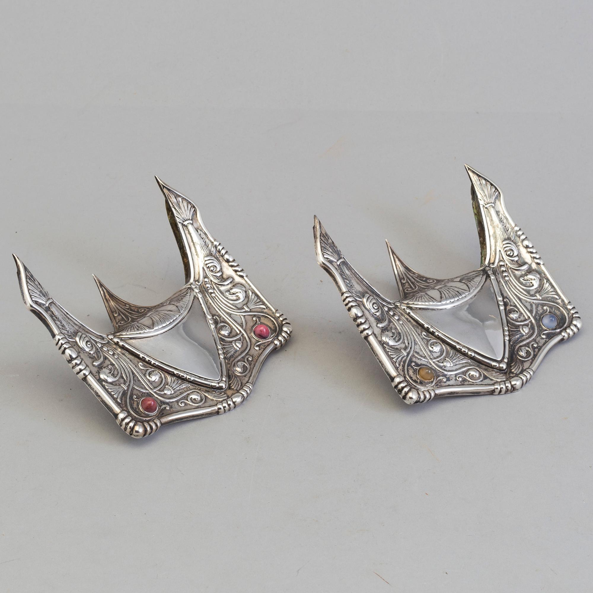 An art noveau gem silver mounted crystal glass bowl maker's mark Yegor Cheryatov for LORIÉ, MOSCOW, 1908-1917.