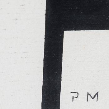 PIET MONDRIAN, efter, serigrafi i färg,