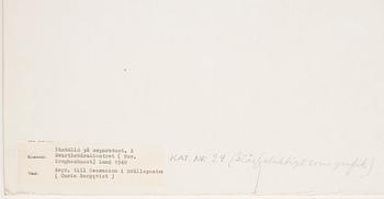 CO Hultén, Imprimage and frottage on paper, signed and executed 1947.