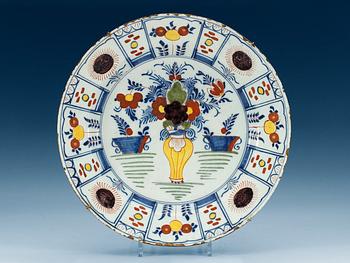 1398. A Delft faience dish, 18th Century.
