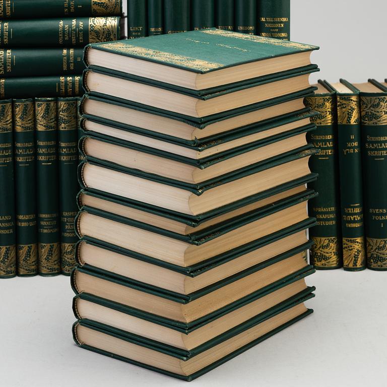 AUGUST STRINDBERGS SAMLADE VERK, 55 vol, Albert Bonniers förlag, Stockholm 1912-1919.