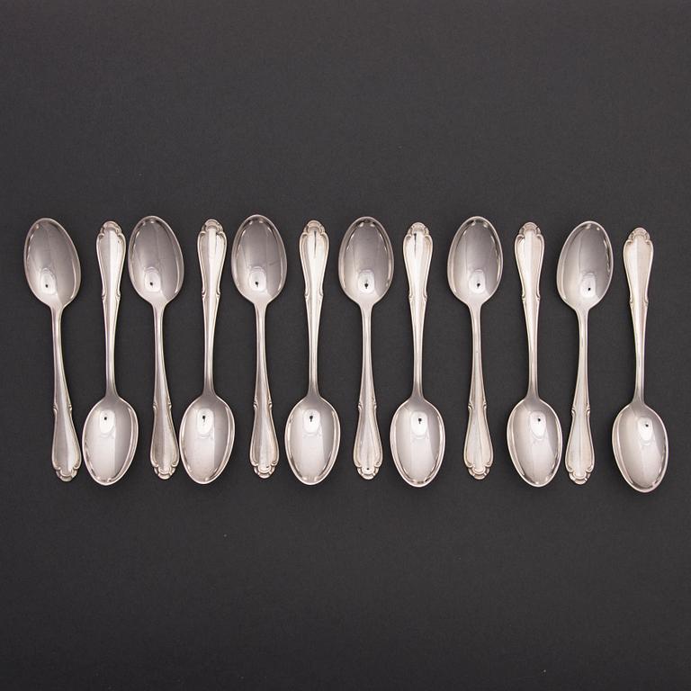 A 156-piece set of German silver flatware by Gebrüder Reiner, first half of 20th Century.