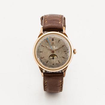 Omega, Cosmic, Moonphase, Triple Date, wristwatch, 37 mm.