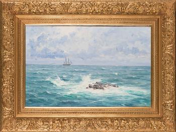 Woldemar Toppelius, olja på duk, signerad.